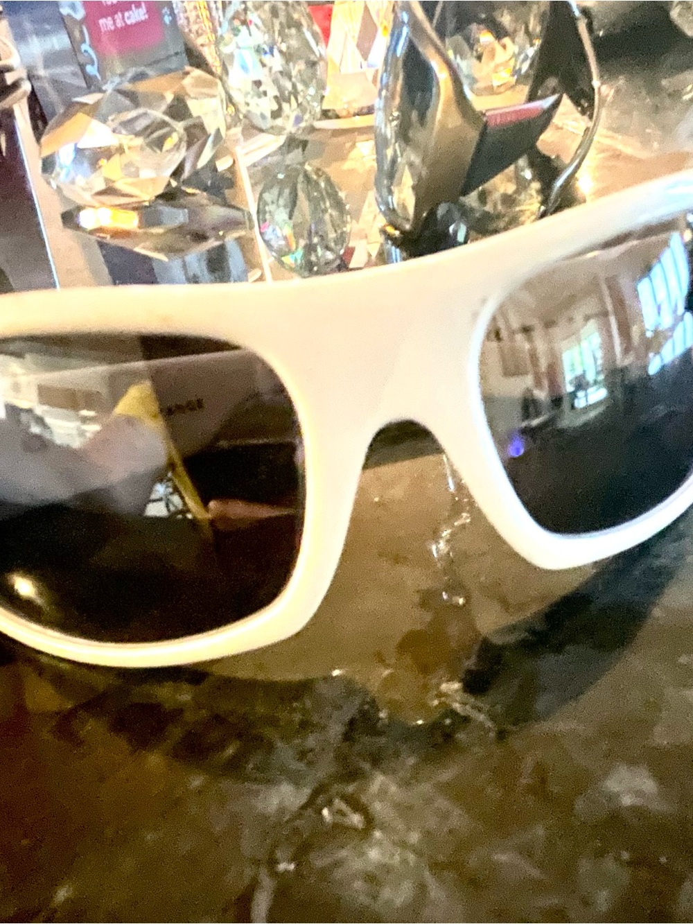 A|X  Unisex White Frame Sunglasses with light color Lenses